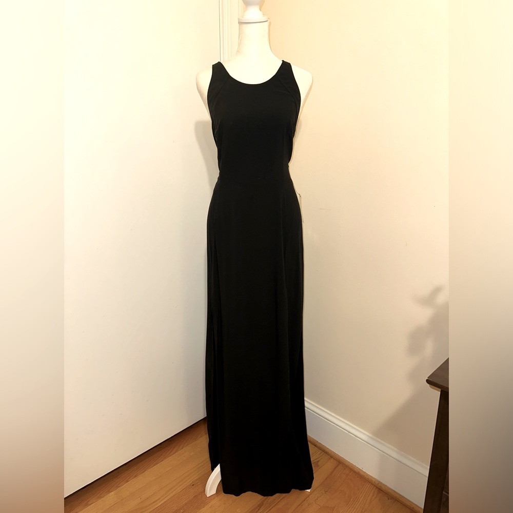 NEW Express Cross Back Maxi Dress, Black, Size Medium